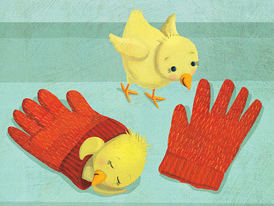 Gloves chicken chicks childrens books childrens illustration cute animals early readers farm animals kid lit art