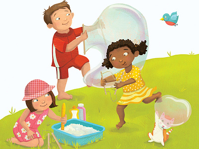 Highlights Summer Workbook cover illustration by Laura Watson on Dribbble