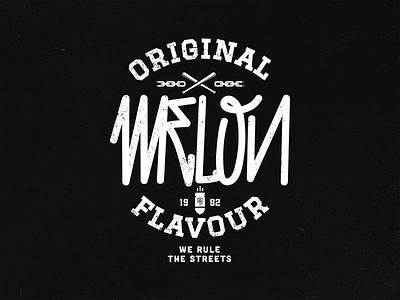 Melon Flavour badge falvour gangsta melon clothes t shirt typography vector