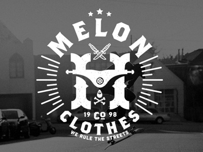 Melon Badge badge hand lettering melon melonclothes skateboarding t shirt type typography