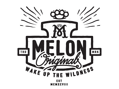 Melon Originals Badge badge baseball calligraphy handlettering illustrator lettering logo streetwear type typography vector vintage