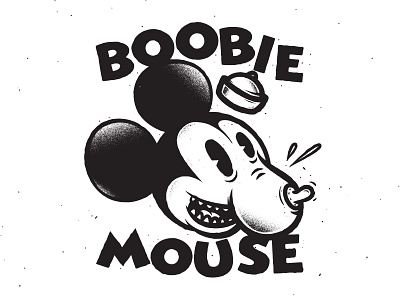 Boobie Mouse illustration illustrator mickey mouse vector vintage