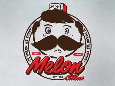 In Melon We Trust apparel character design illustration melon t shirt tees vector