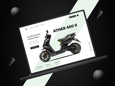 Ather Energy Web Landing Page Redesign 2021 design 2021 trend 3d ather ather energy banner concepts electric bike electric scooter energy hero image landing page trending ui ui ux web user experience web concept web ui website website concept website design