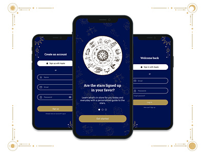 Sign Up Screen astrology dailyui dailyui001 design mobile stars zodiac