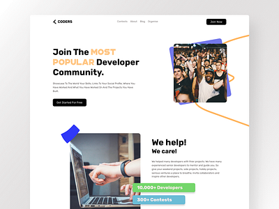 Coders website design for Developers branding community creativity design developer education graphic design learning ui webpage