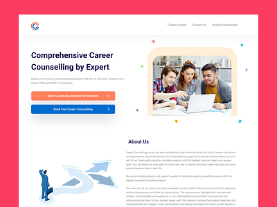Website Design: Career Counselling career counselling creativity design education helping landing learning ui ux webpage website