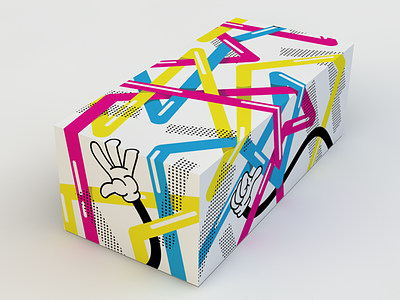 Hi five transit box color comic art design drawing illustration packaging packaging design pop art