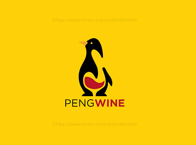 PengWine Logo Design brand brand identity brand style guide branding creative logo luxury modern negative space professional unique
