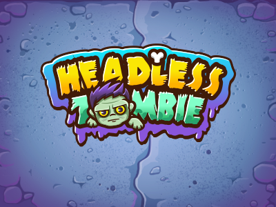 Headless Zombie 2d arcade flash game headless logo smudges wall zombie