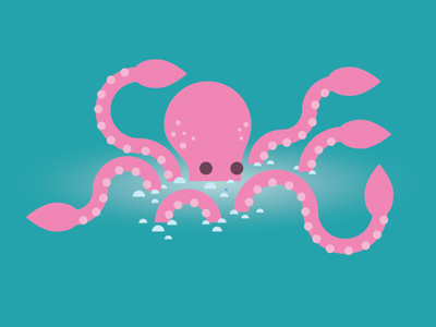 Octopus 2d ai illustration vector