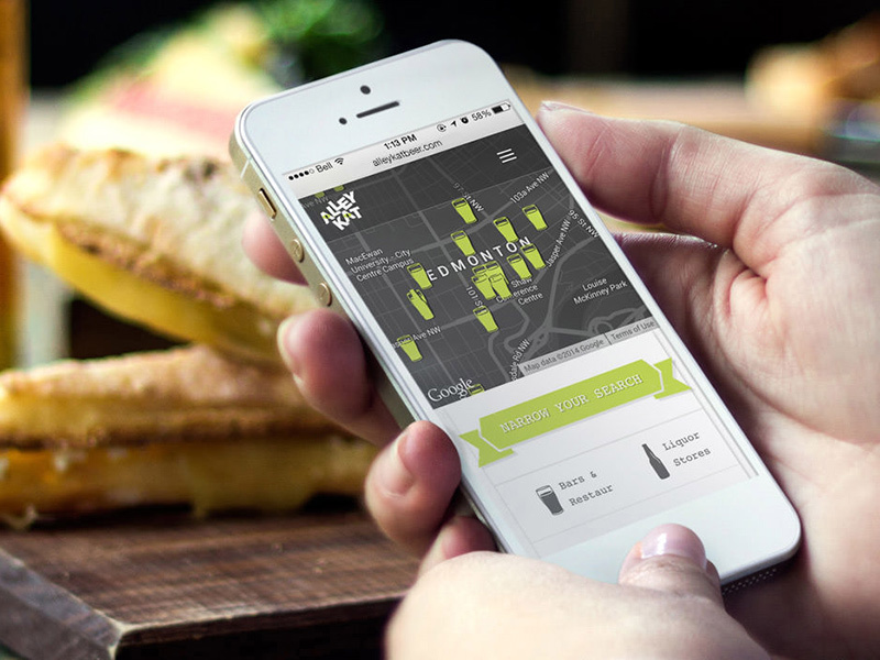 Alley Kat Beer Finder by Paper Leaf Dribbble