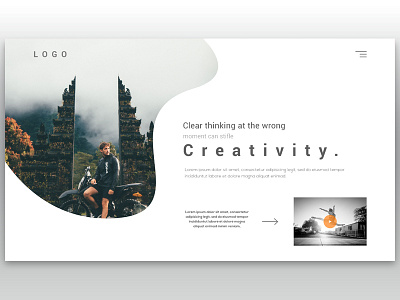 Conceptual Header Exploration concept design conceptual design exploration header intaraction design ui ux web