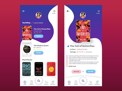 Online Book Store App adobexd adobexduikit app concept appdesign book app book design bookapp bookshop bookstore concept design conceptual conceptual design design exploration intaraction design online store ui uidesign userinterface ux