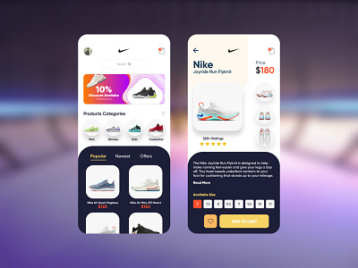 Nike Store Concept app concept appdesign apple design color concept design conceptual design ios app nike nike shoes shoe design store app store design trendy ui uidesign user experience user interface userinterface ux