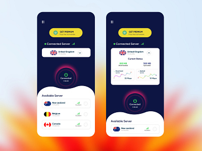 VPN App Design app app concept appdesign concept concept design conceptual design exploration figmadesign ios app network ui ui design uidesign uiuxdesign userinterface ux ux design vpn vpndesign