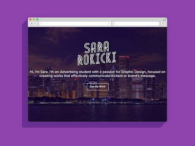 Sara Rokicki Portfolio Website bootstrap css3 html5 onepage portfolio twitter website