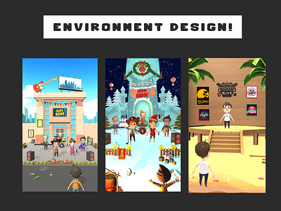 Idle Rock Band Environment design 3d animation graphic design logo ui ux