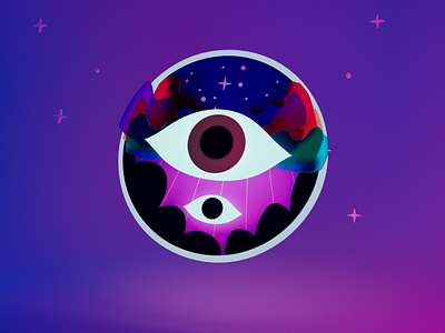 Psychedelic 3D icon by Bobby Zaher on Dribbble