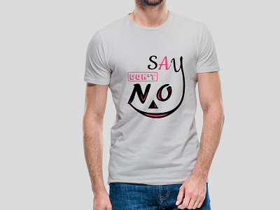 DON'T SAY NO (t-shirt design) adobe illustrator dont say no graphic design logo omar omar faruk omar graphics omarofs tshirt design tshirt mockup
