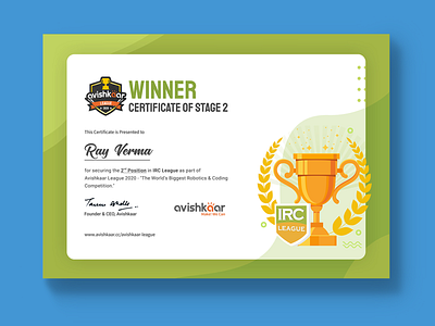 Certificate Design branding certificate certificate design competition robotics