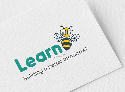 Learn-b Logo Design bee branding charecter design education illustraion logo logodesign marketing ui