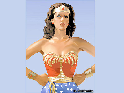 Wonder Woman By K Fairbanks art drawing lynda carter vector wonder woman