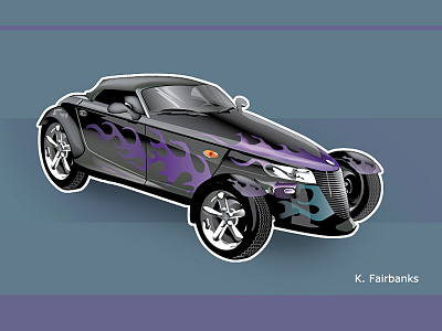 Prowler By K. Fairbanks auto car drawing illustrator plymouth prowler prowler vector