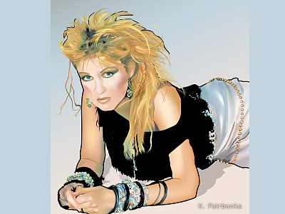 Cyndi Lauper by K. Fairbanks cyndi lauper illustrator vector woman