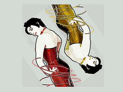 Siouxsie Twins By K. Fairbanks art digital art drawing illustrator portrait punk singer siouxsie sioux vector woman