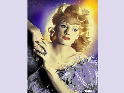 Lucille Ball By K. Fairbanks digital art digital painting lucille ball photoshop portrait woman