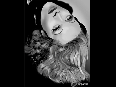 Dietrich By K. Fairbanks art digital art drawing illustrator marlene dietrich vector