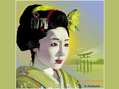 Geisha in Green By K. Fairbanks