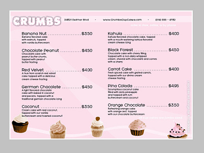 Menu Page 2 by K. Fairbanks