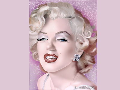 Marilyn Monroe Portrait by K. Fairbanks art digital art digital painting marilyn marilyn monroe photoshop portrait published work woman