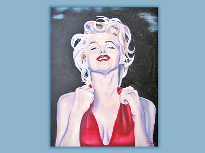 Marilyn Monroe Portrait by K. Fairbanks marilyn monroe oil painting painting portrait published work traditional media woman