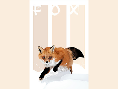 Fox with Text Design by K. Fairbanks animal art digital art digital drawing drawing fox graphic design illustrator vector