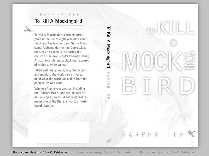 Mockingbird Book Cover Design By K. Fairbanks graphic design print design page layout book cover book cover design birds bird indesign print