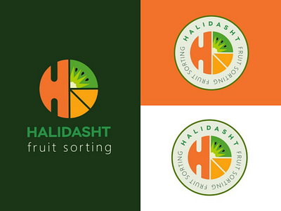 Halidasht fruit sorting logo design app art brand brand design branding character design design designtips fruitlogo fruits halidasht icon illustration logo design minimal sorting typography ui ux vector website