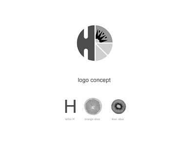 Halidasht fruit sorting concept logo