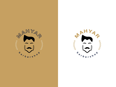 Mahyar barbershop logo design