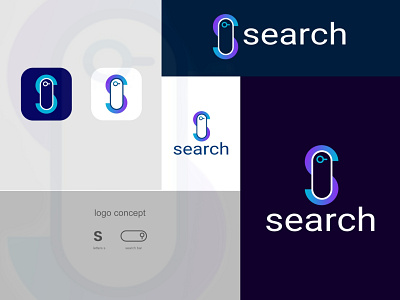 Search logo 3d animation brand branding design graphic design illustration logo logo design minimal motion graphics serch ui vector
