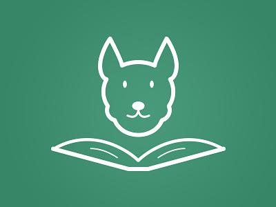 Education + Doggie book can dog education logo logotype