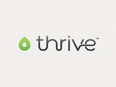 Thrive Logo brand connect design drop fluid growth icon identity logo trademark type