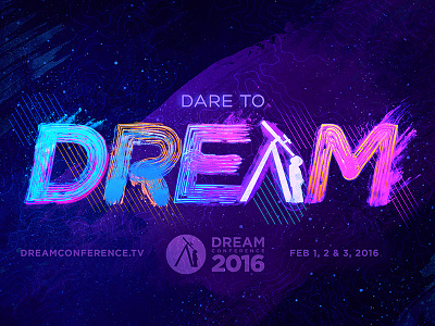 Dream Conference 2016 boy brush brushstroke event fluorescent neon paint promotional telescope