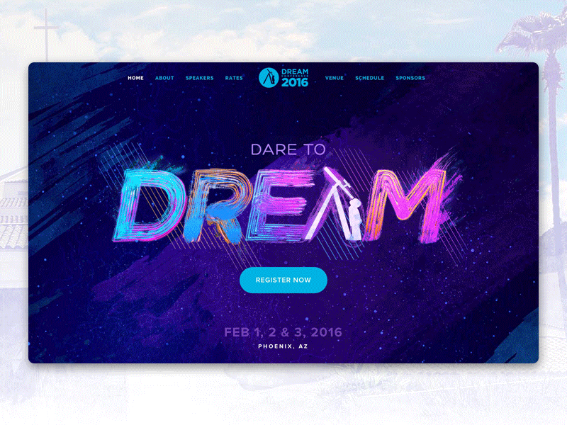 Dream Conference Website church ministry one page scrolling squarespace web