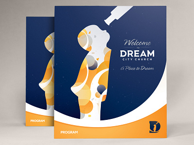 Dream City Program Covers brand brochure bulletin church guide service sunday
