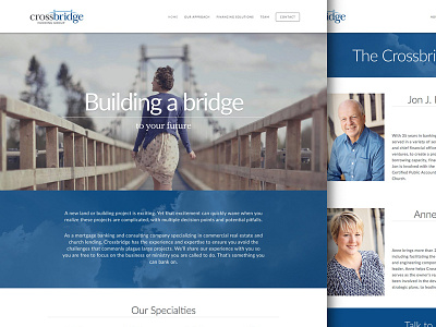 Crossbridge Website brand church financial homepage online responsive squarespace