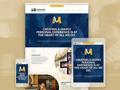 MCS website brand education elementary logo mobile responsive school tablet