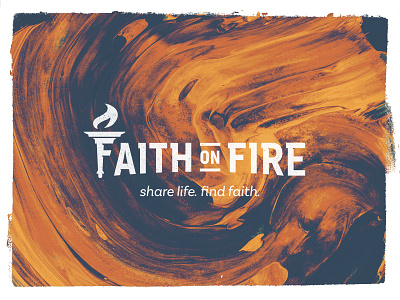 Faith on Fire brandmark brand church f flame identity logo ministry torch